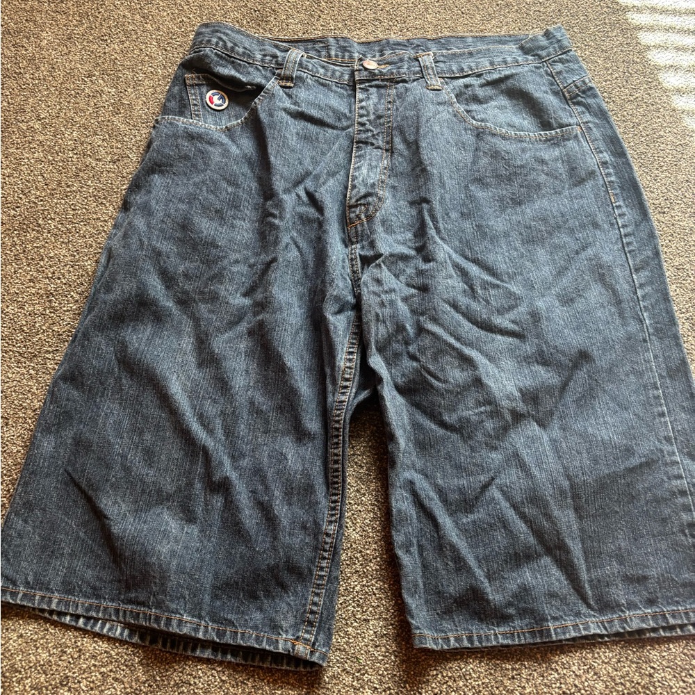 Y2K SZ 36 G unit Heavy weight hip hop baggy street Denim Cargo Shorts